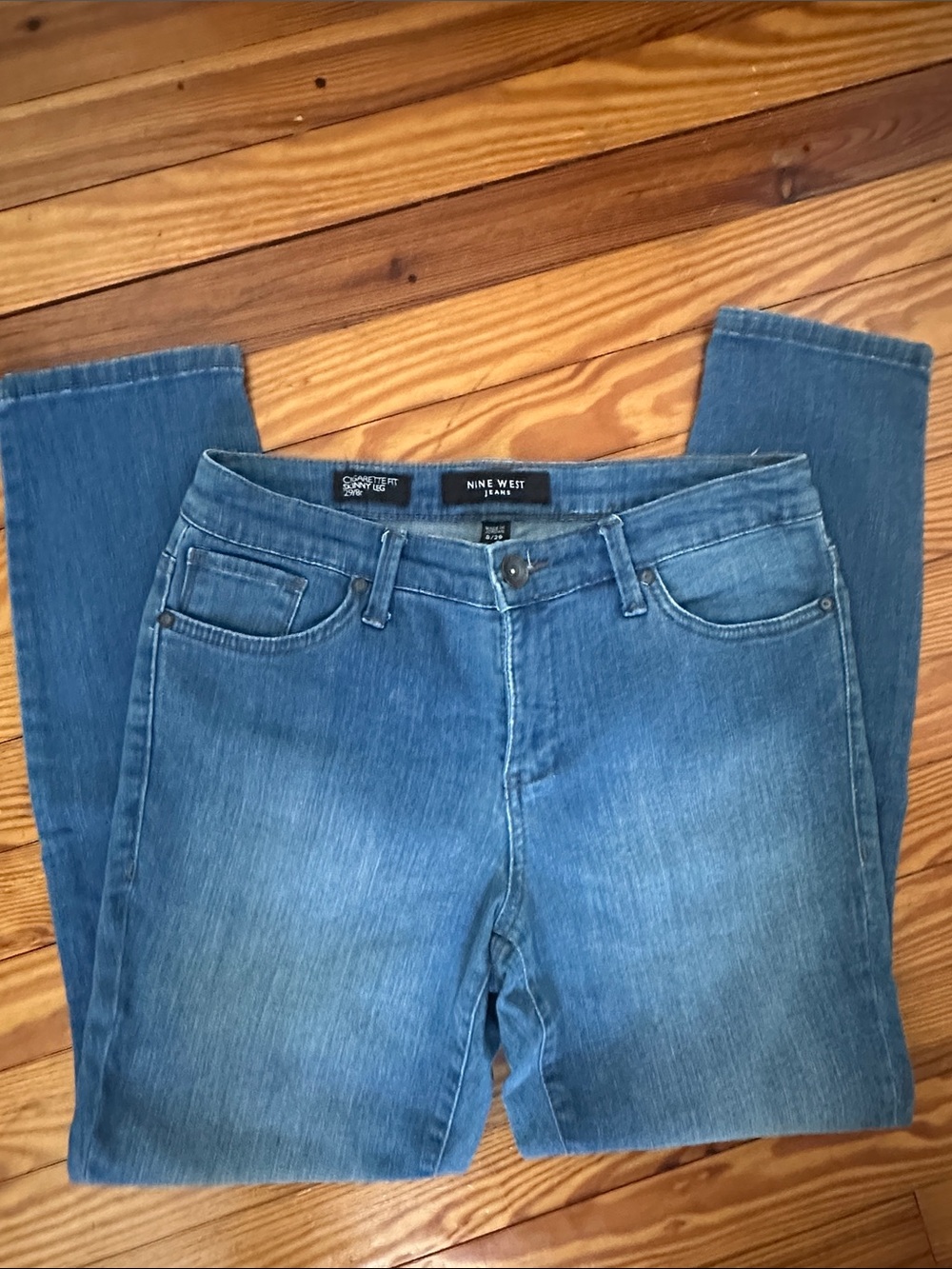 Nine West cigarette crop Blue Jeans, size 29/8R Nine West skinny jeans